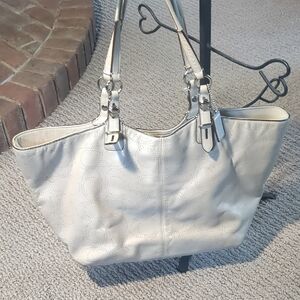 Coach Metalic Elegant Cream Bag